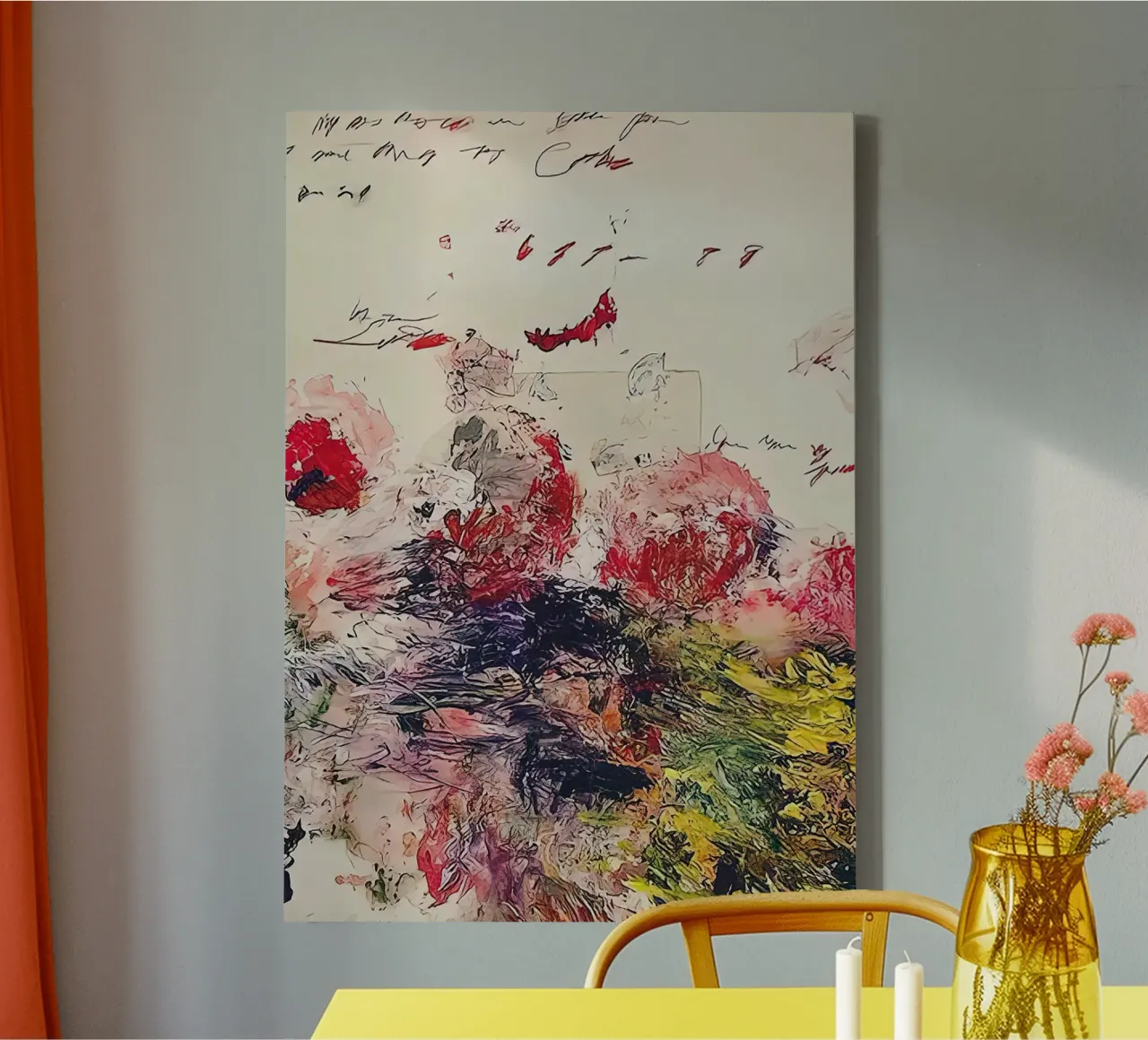 Cy Twombly Fiore Arcobaleno tela con Cornice a cassetta da coley