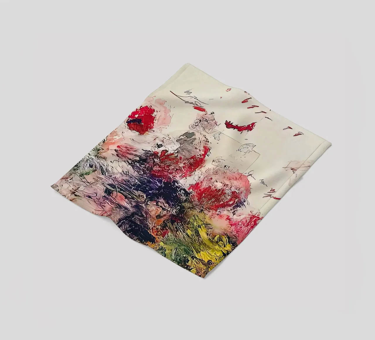 Cy Twombly Fiore Arcobaleno coperta in pile da coley