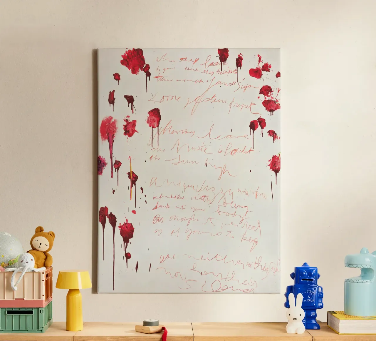 Cy Twombly Volledige citaten canvas met Baklijst van coley