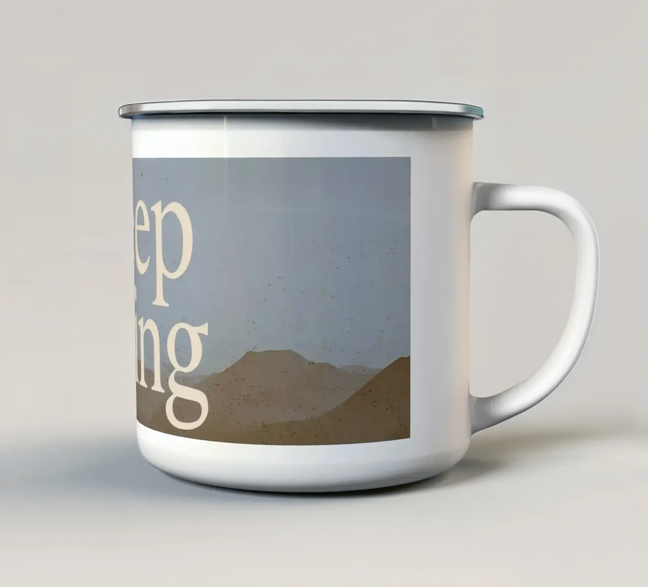 Keep Going (Landscape) tazza in smalto da treechild