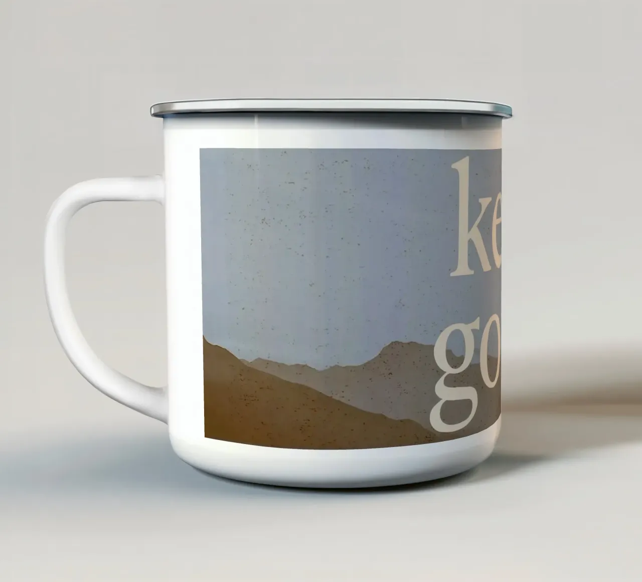 Keep Going (Landscape) tazza in smalto da treechild