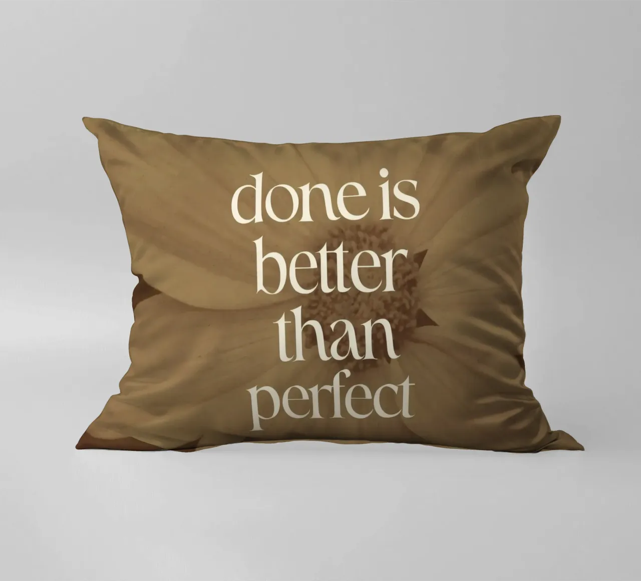 Done Is Better Than Perfect cuscino da treechild