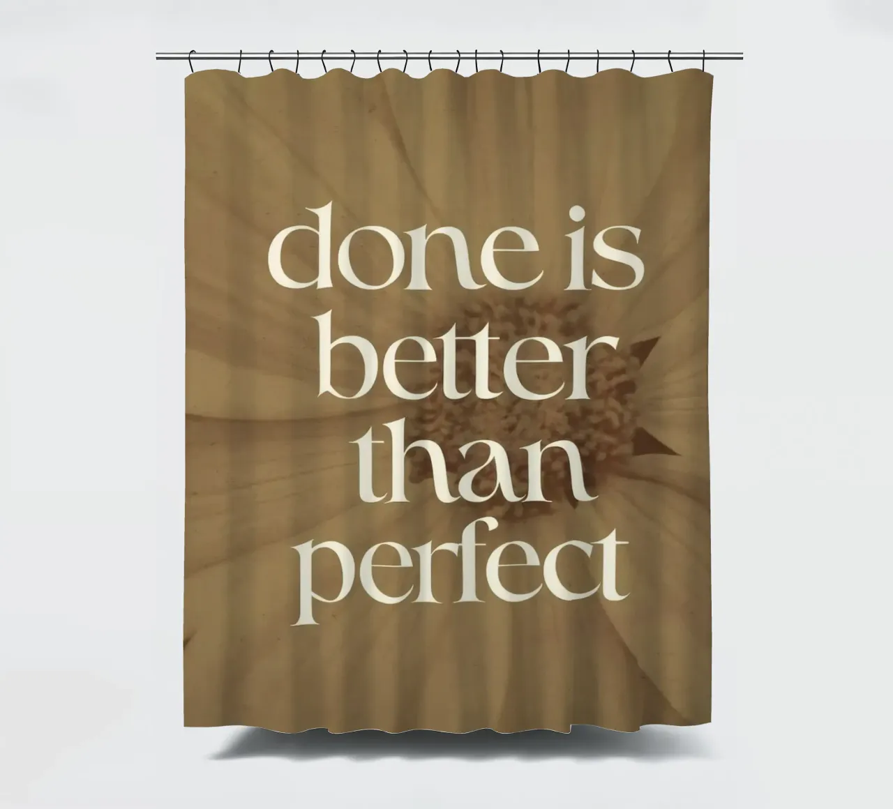 Done Is Better Than Perfect tenda da doccia da treechild
