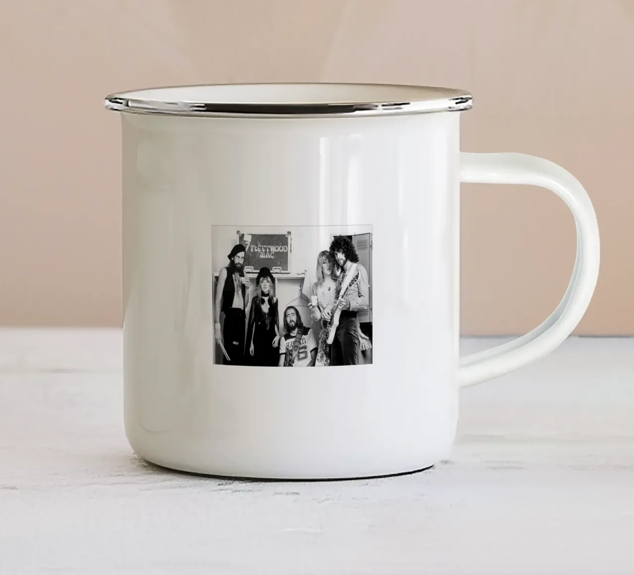 Ritratto d'epoca Fleetwood Mac tazza in smalto da mbapesartur