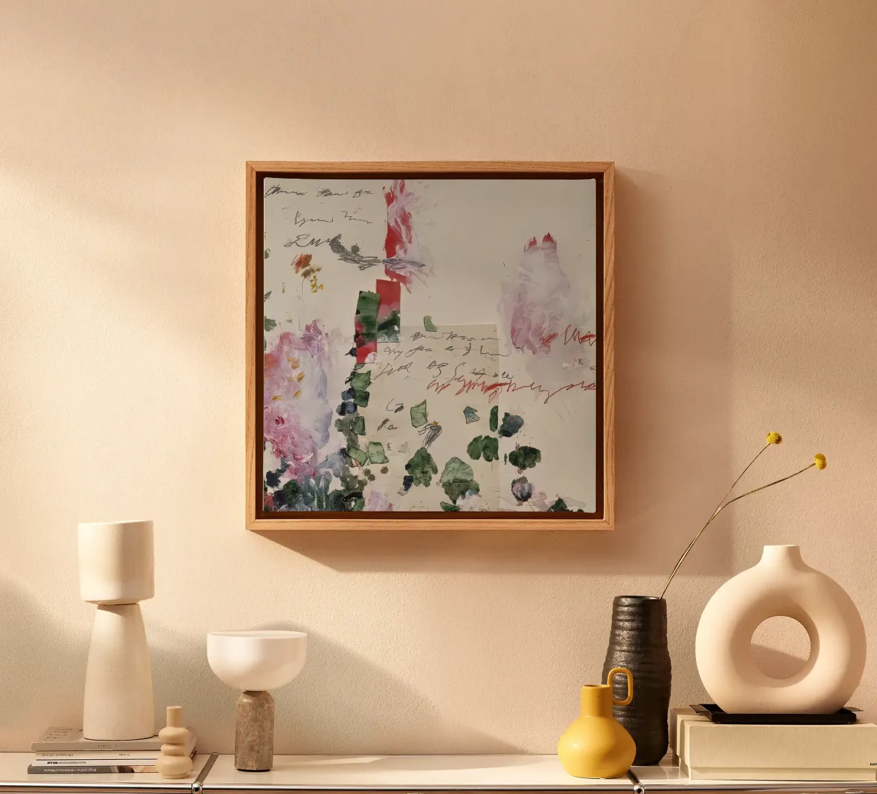 Cy Twombly Punto verde tela con Cornice a cassetta da coley