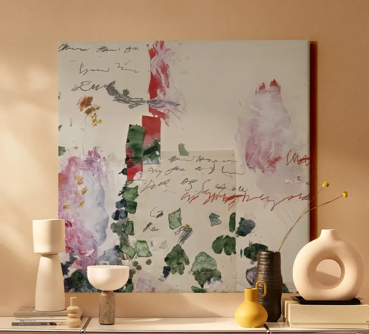 Cy Twombly Punto verde tela con Cornice a cassetta da coley