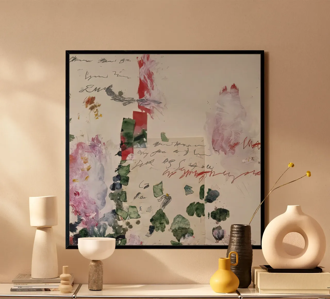 Cy Twombly Punto verde poster con telaio in plastica da coley