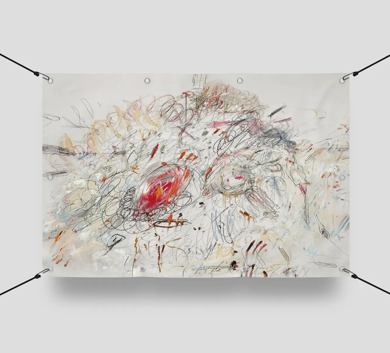 Cy Twombly Leda e il cigno telo in pvc da coley