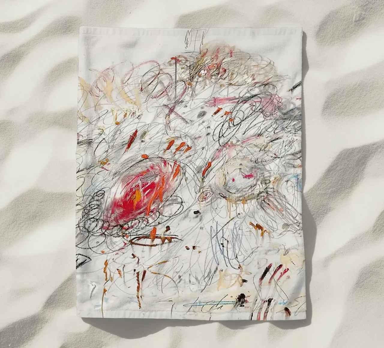 Cy Twombly Leda e il cigno telo mare da coley