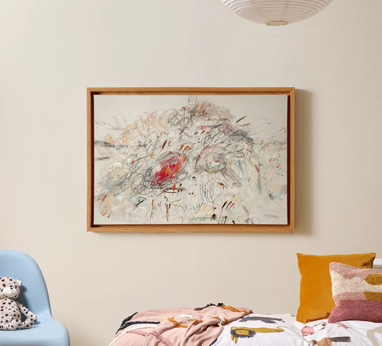 Cy Twombly Leda en de zwaan canvas met Baklijst van coley
