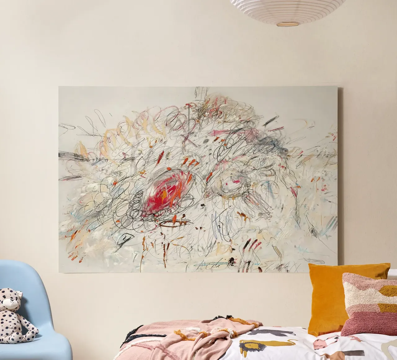 Cy Twombly Leda en de zwaan canvas met Baklijst van coley