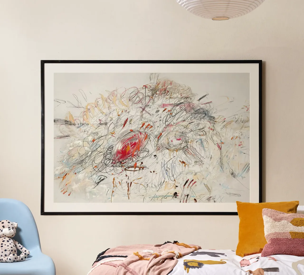 Cy Twombly Leda e il cigno poster con telaio in alluminio da coley