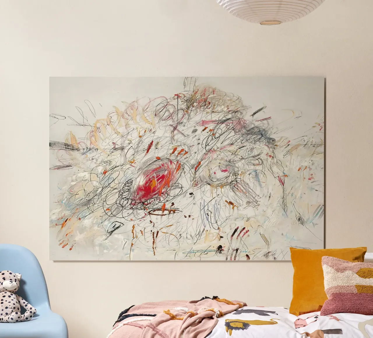 Cy Twombly Leda e il cigno poster con telaio in alluminio da coley