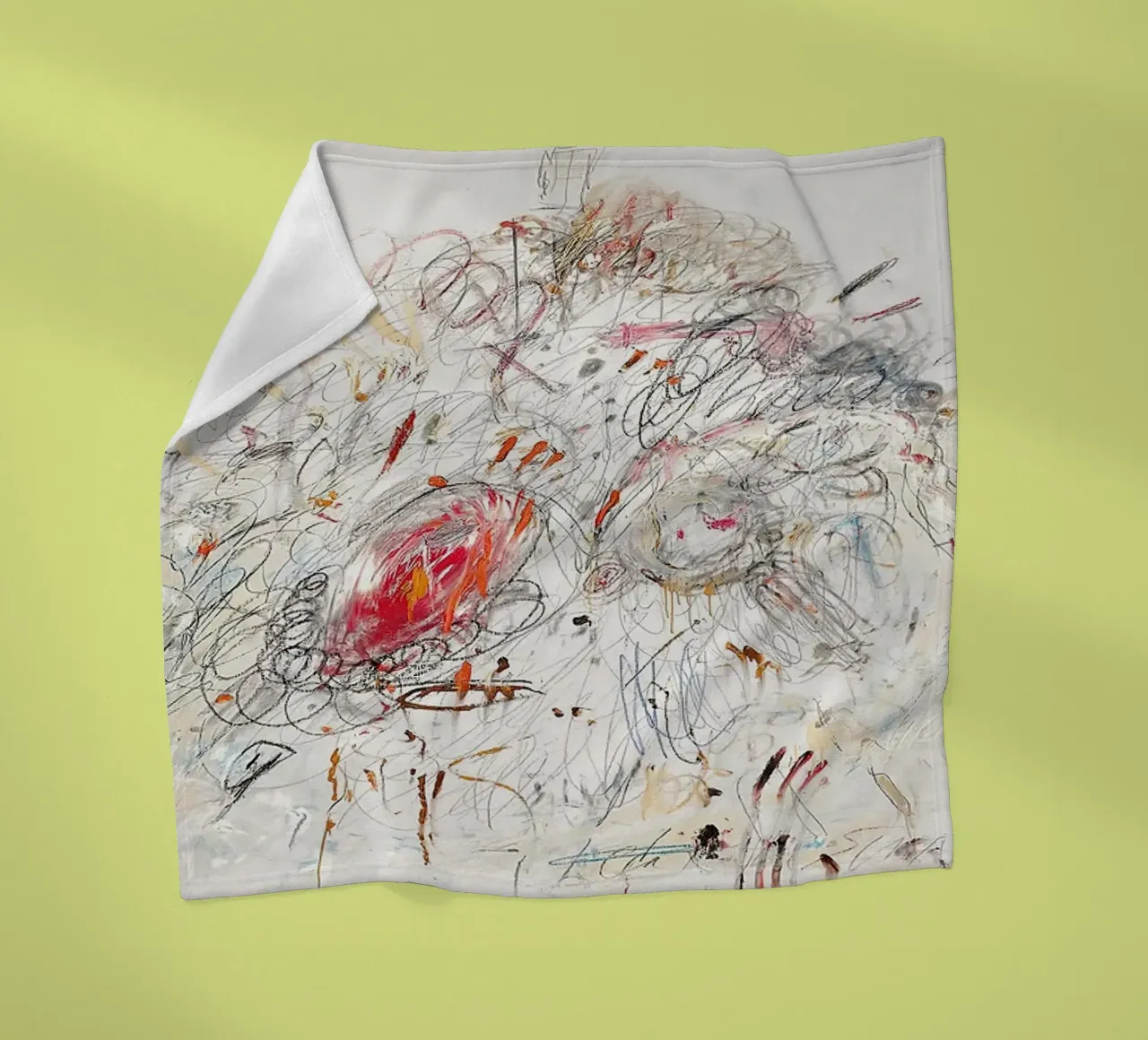 Cy Twombly Leda e il cigno coperta in pile da coley