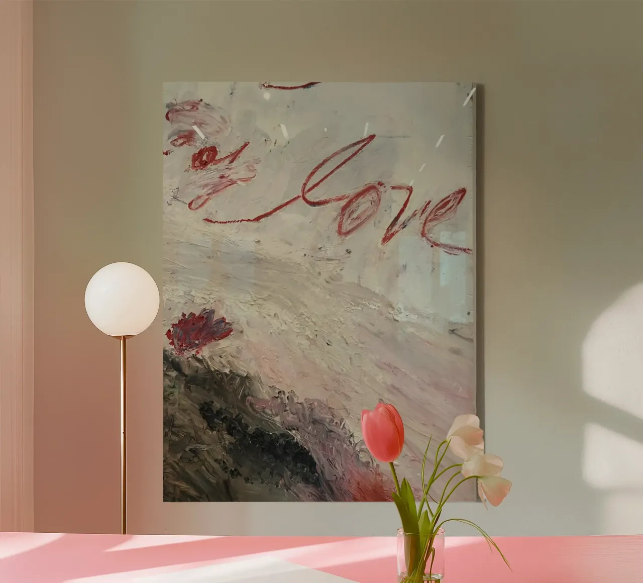 Cy Twombly Amore tela con Cornice a cassetta da coley
