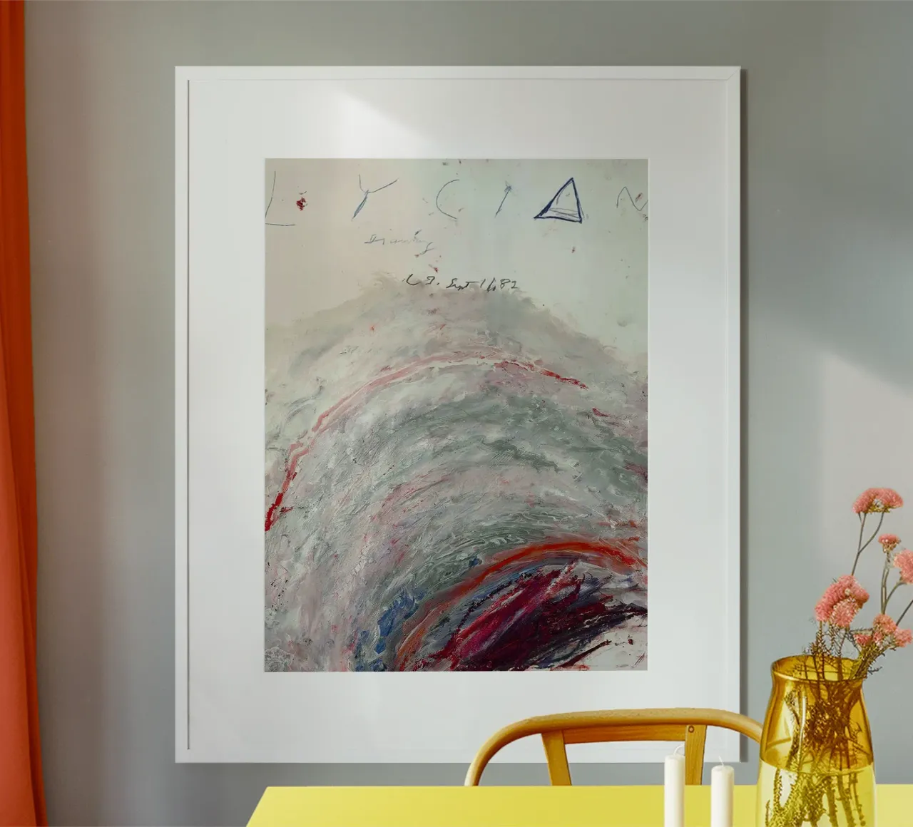 Cy Twombly lycian poster con telaio in plastica da coley