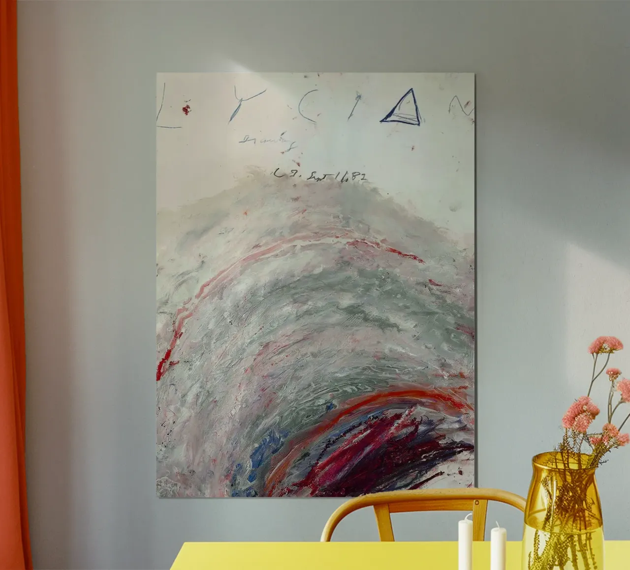 Cy Twombly lycian poster con telaio in plastica da coley
