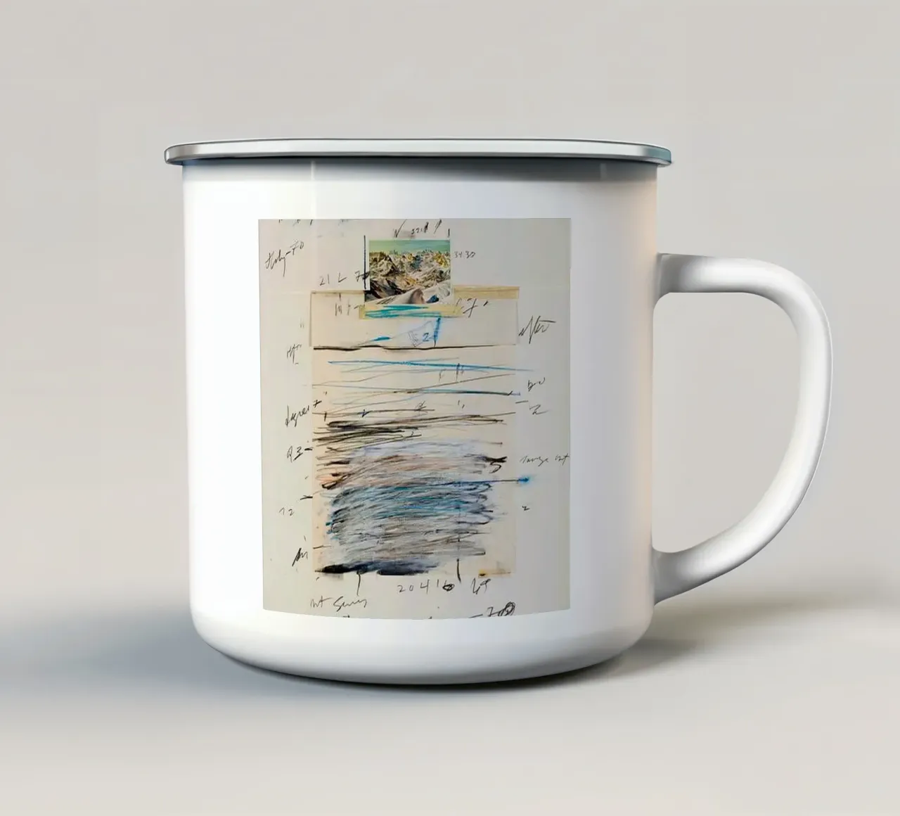 Montagna Cy Twombly tazza in smalto da coley