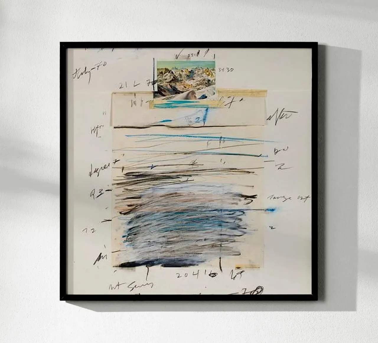 Montagna Cy Twombly poster con telaio in plastica da coley