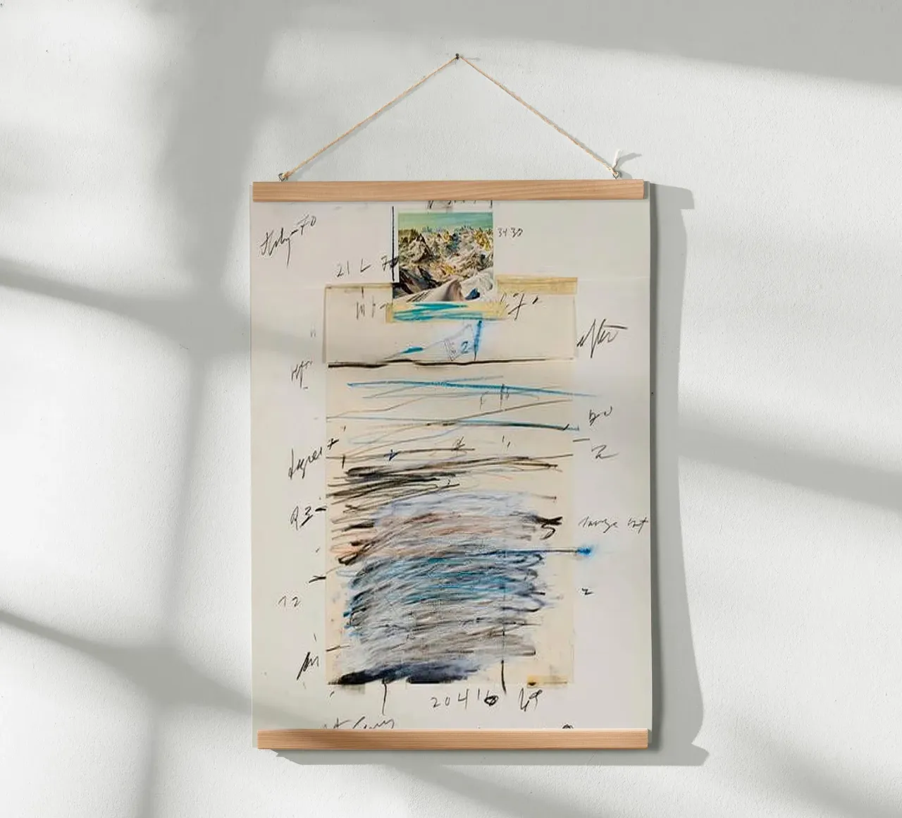 Montagna Cy Twombly poster con telaio in plastica da coley