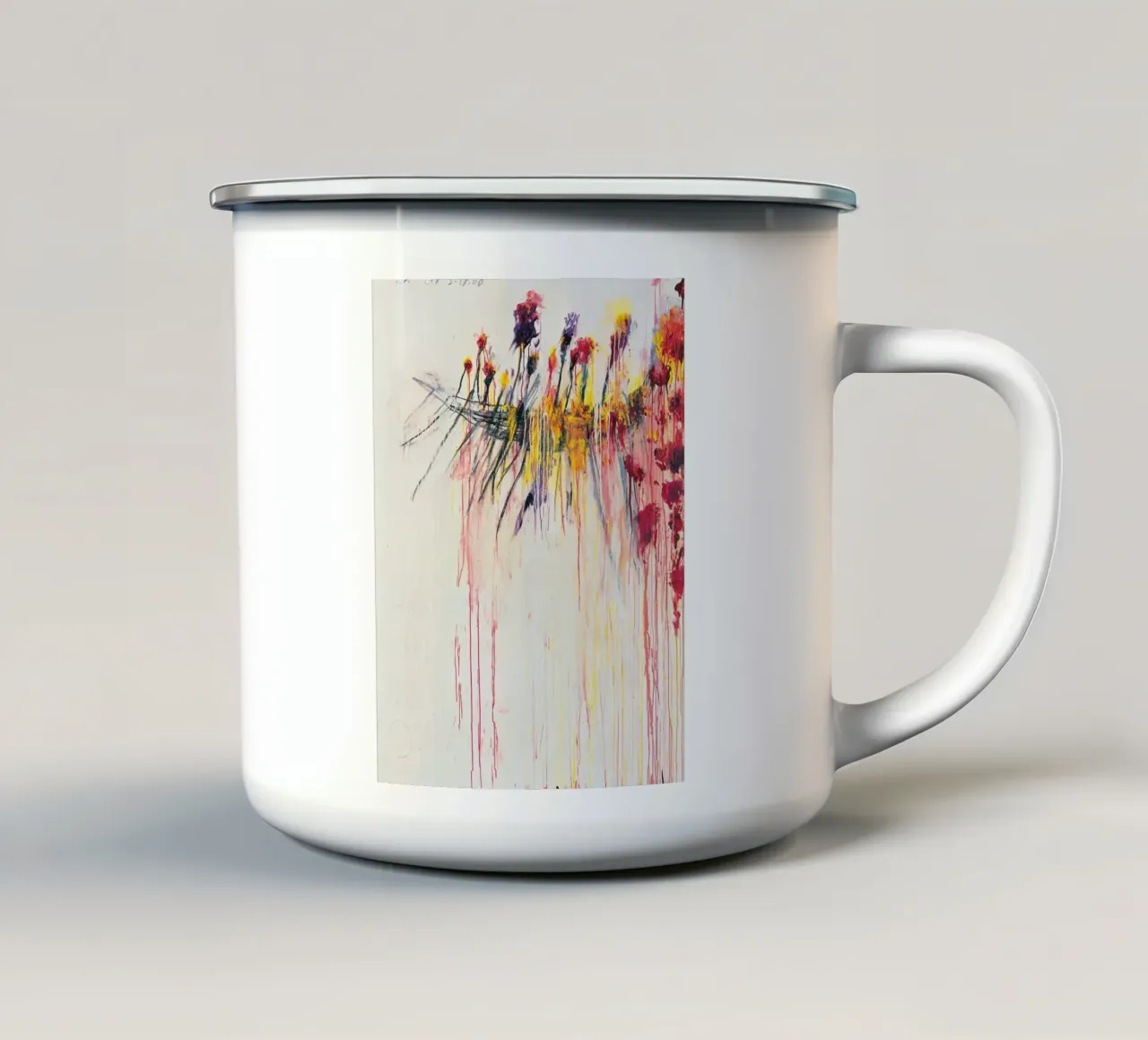 Cy Twombly Nove discorsi tazza in smalto da coley