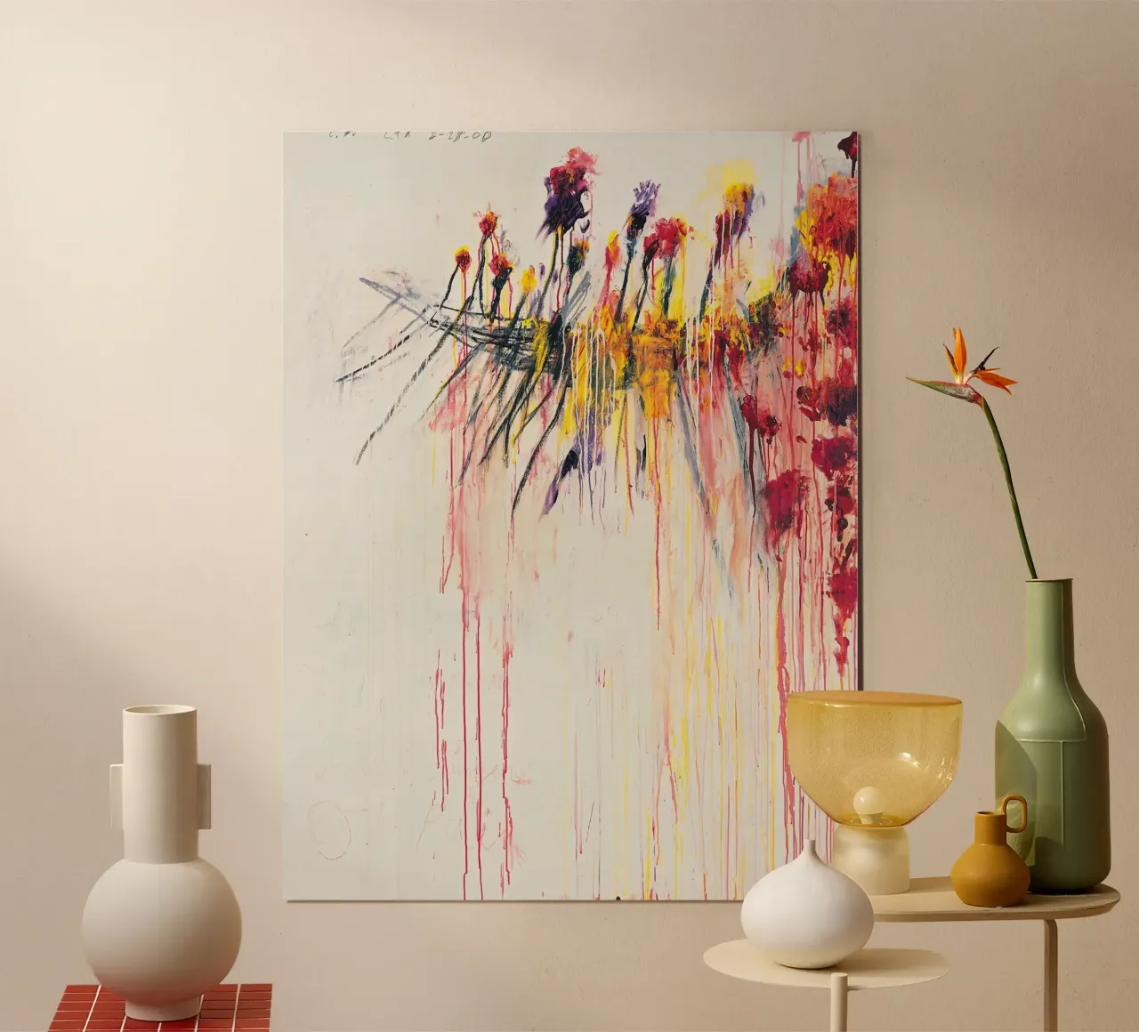 Cy Twombly Nove discorsi poster con telaio in alluminio da coley