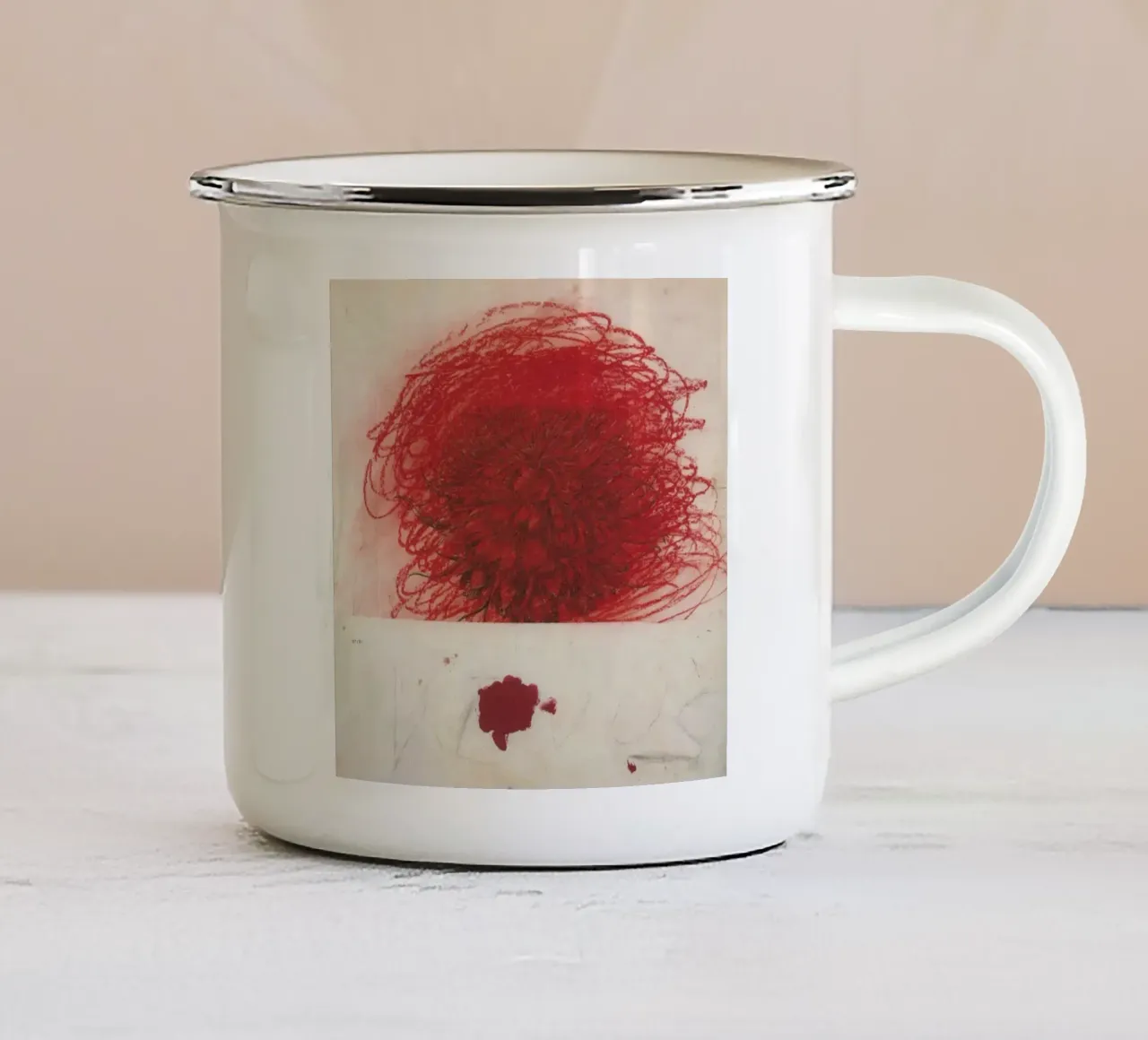 Cy Twombly Pan tazza in smalto da coley