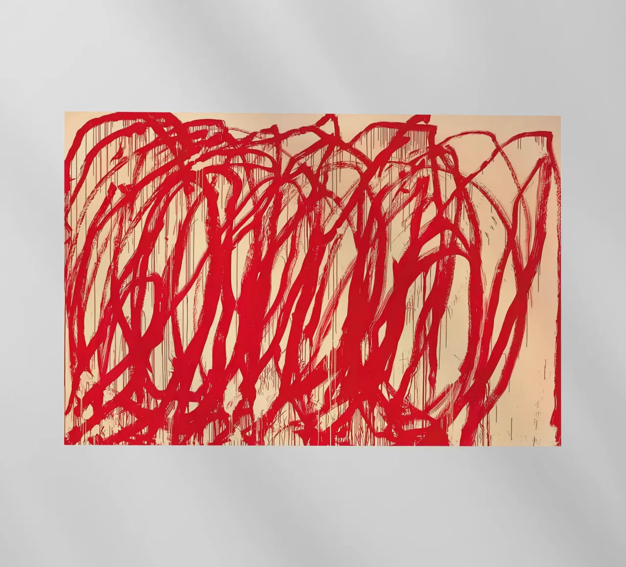 Cy Twombly Linea rossa pellicola backlit da coley