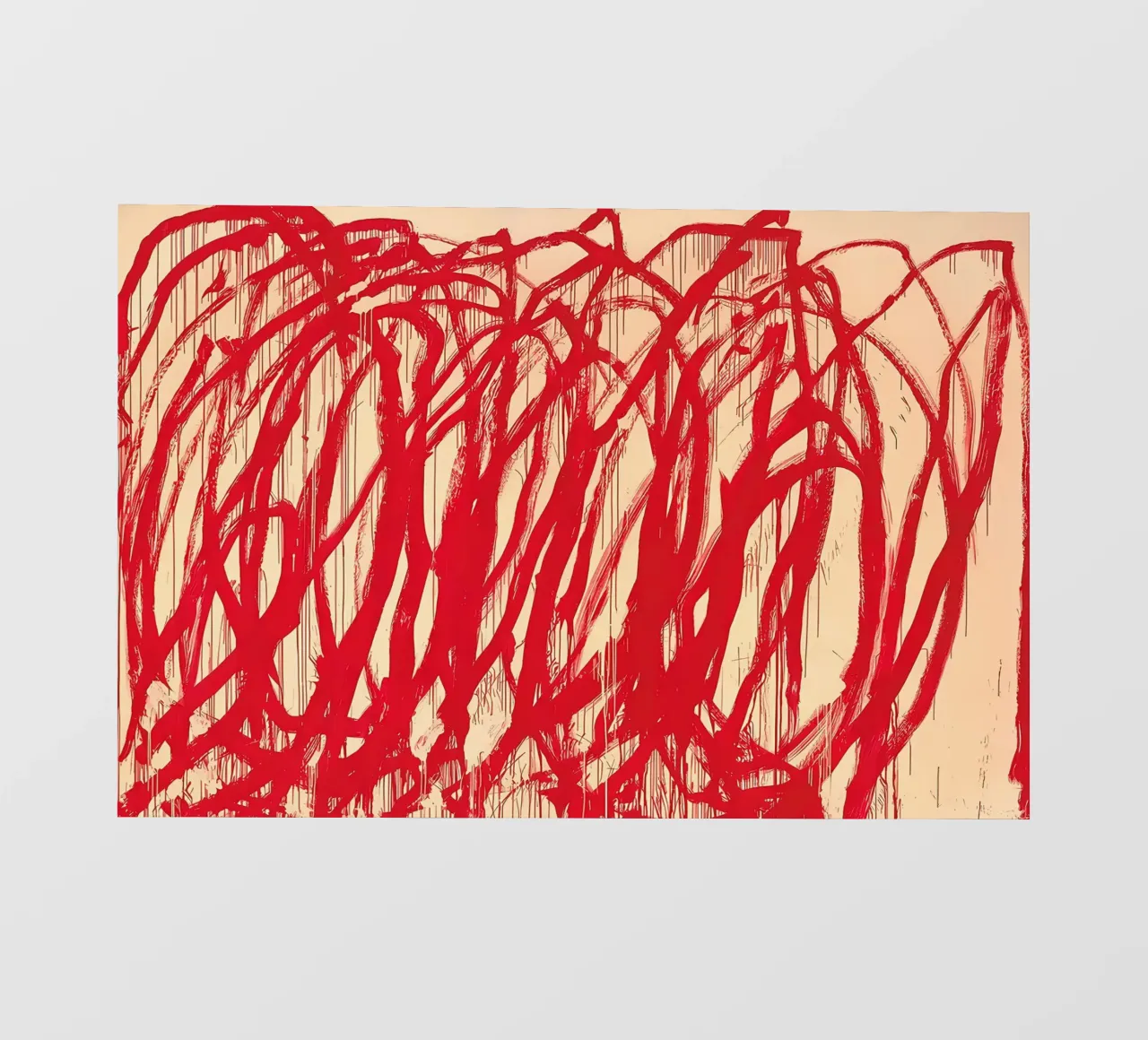 Cy Twombly Linea rossa pellicola backlit da coley