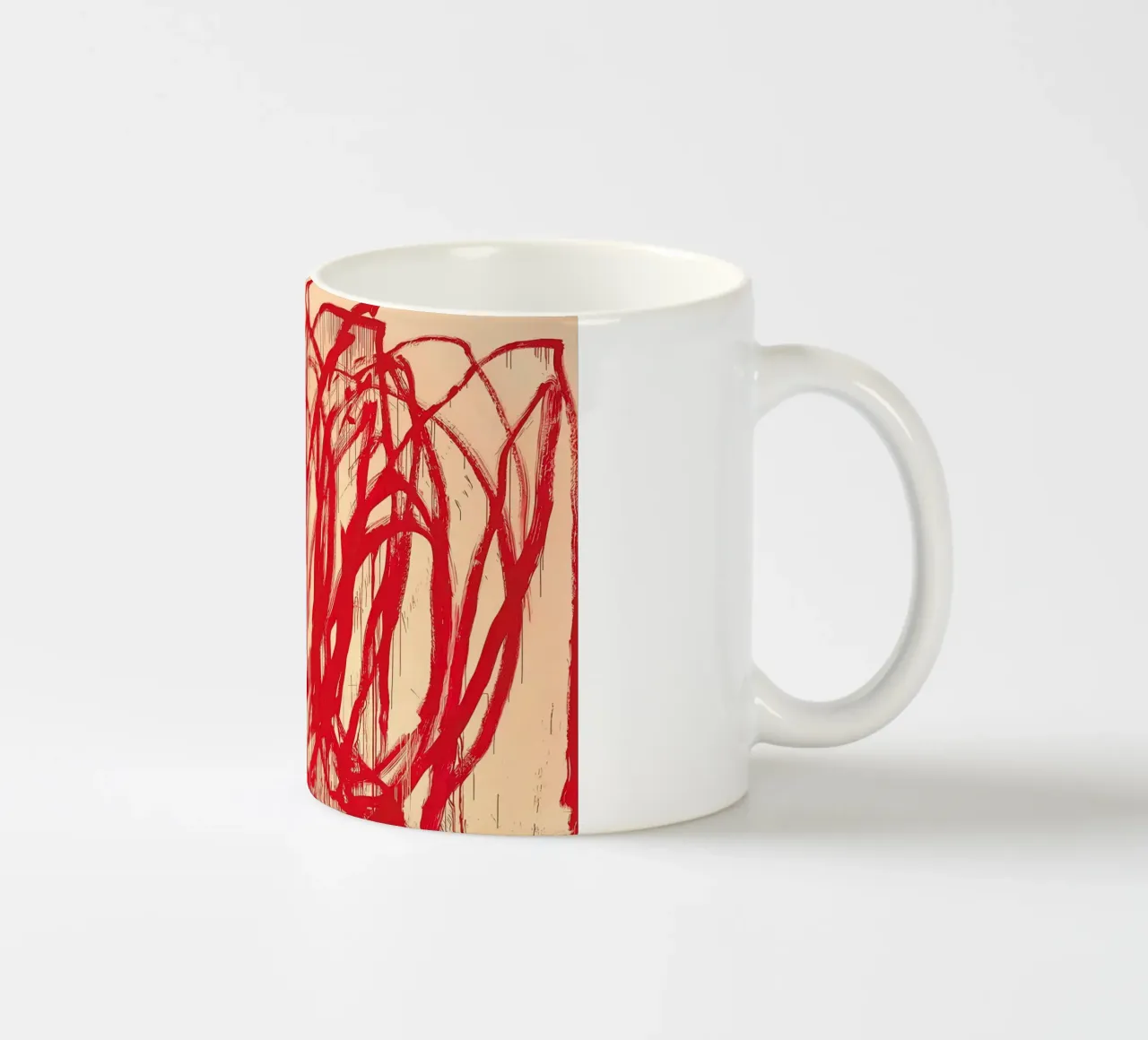 Cy Twombly Linea rossa tazza in ceramica da coley