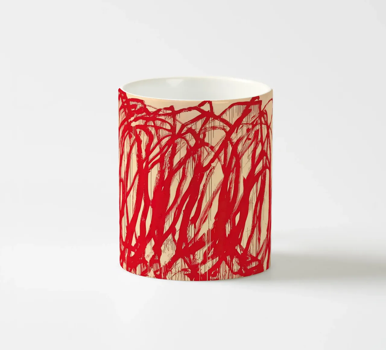 Cy Twombly Linea rossa tazza in ceramica da coley