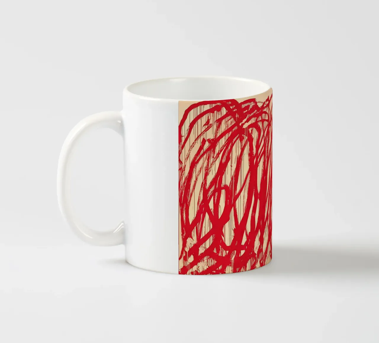 Cy Twombly Linea rossa tazza in ceramica da coley