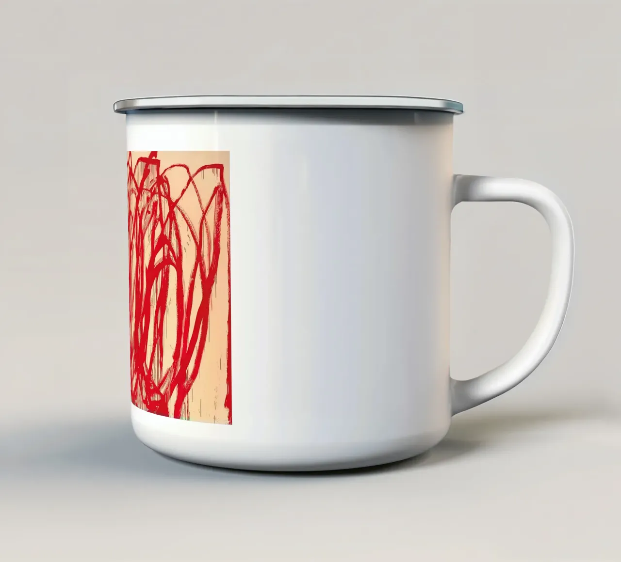 Cy Twombly Linea rossa tazza in smalto da coley