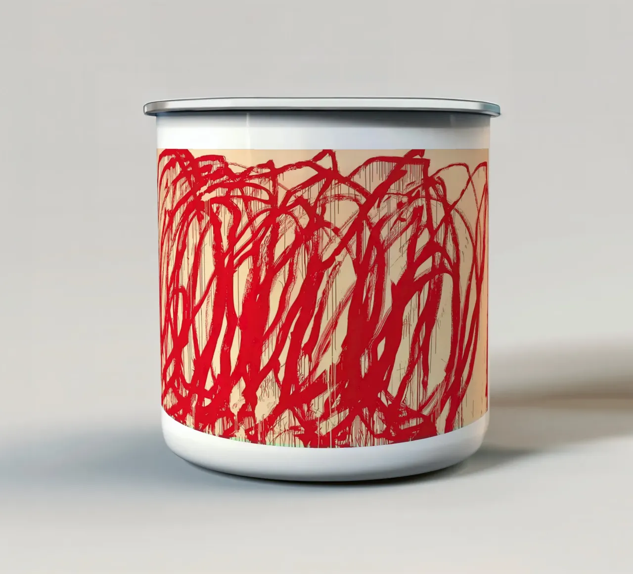 Cy Twombly Linea rossa tazza in smalto da coley