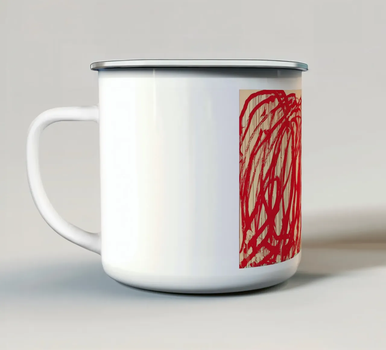 Cy Twombly Linea rossa tazza in smalto da coley