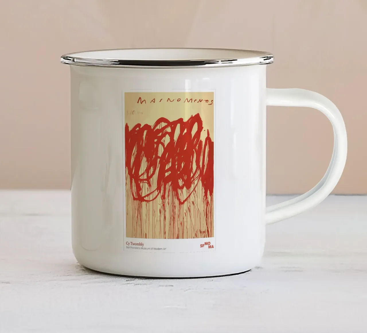Cy Twombly Sfmoma tazza in smalto da coley