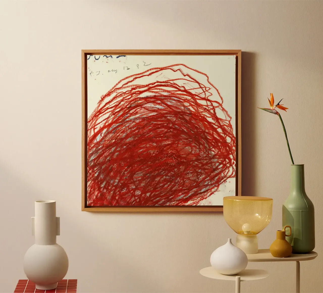 Cy Twombly Suma, 1982 tela con Cornice a cassetta da coley