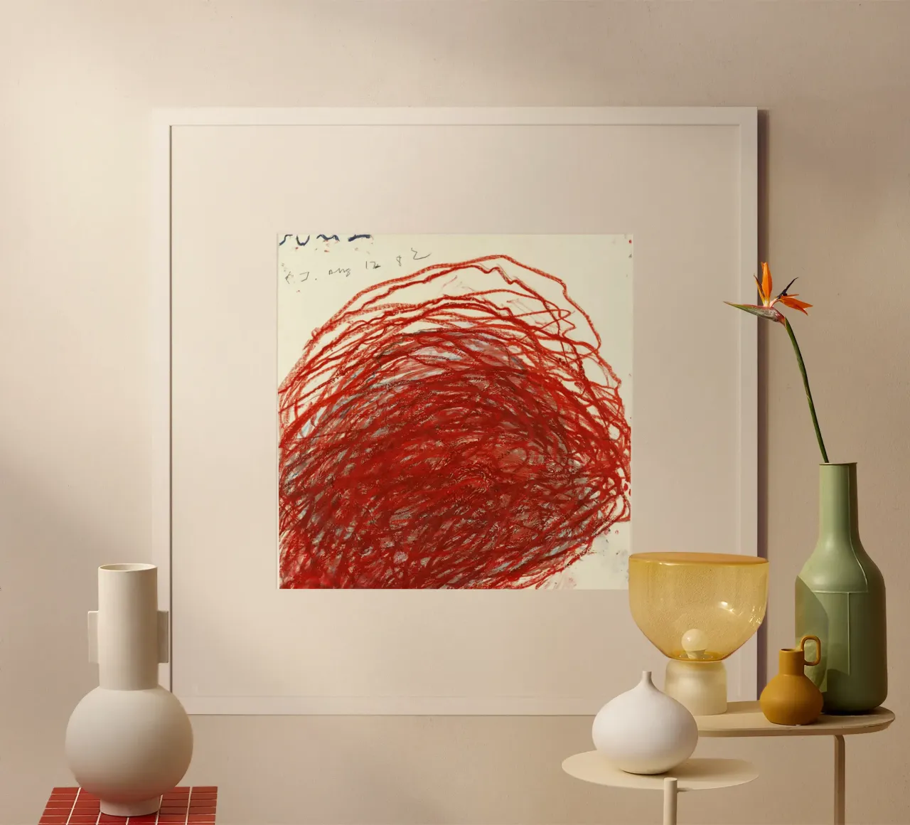 Cy Twombly Suma, 1982 poster con telaio in alluminio da coley