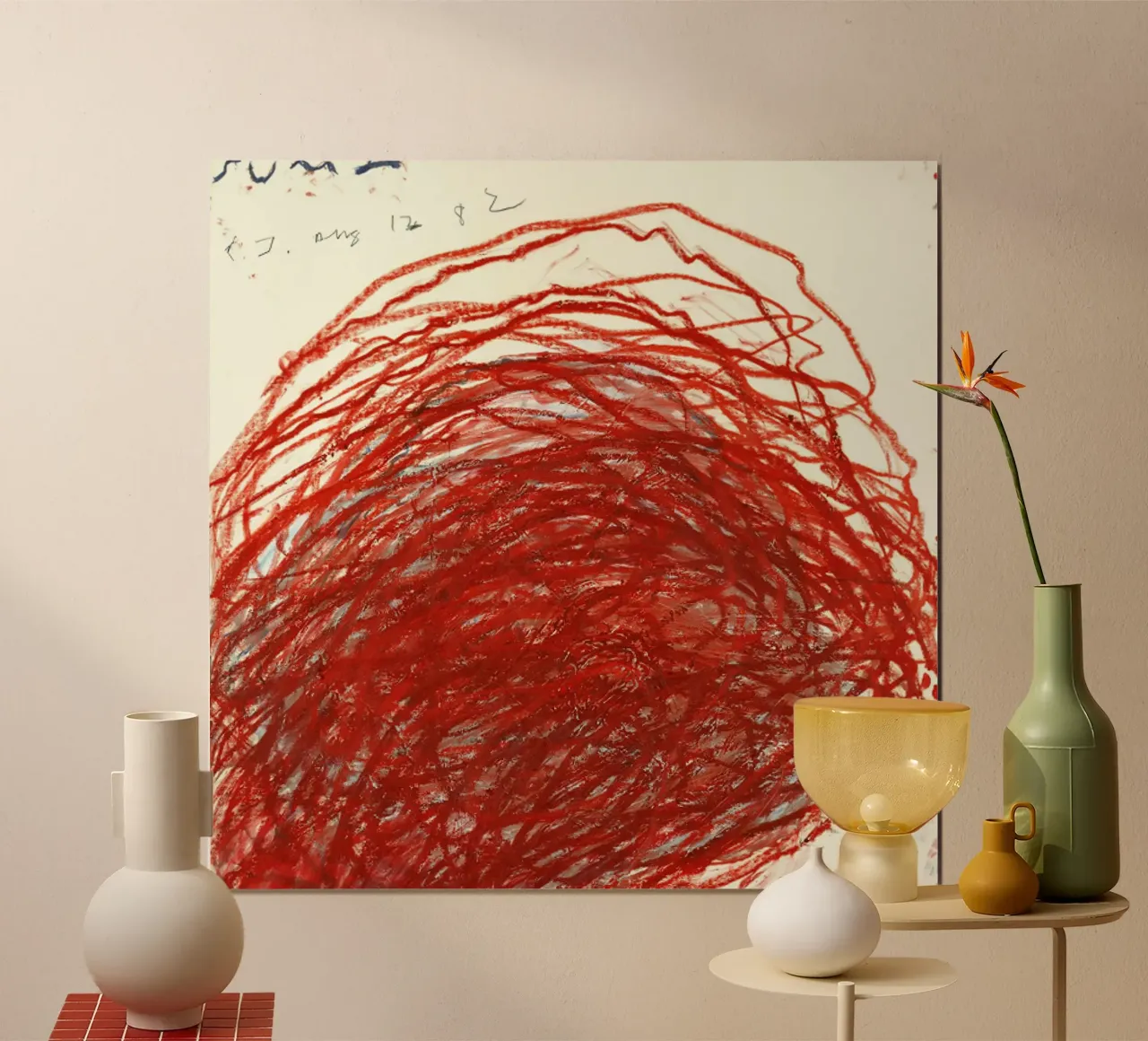 Cy Twombly Suma, 1982 poster con telaio in alluminio da coley