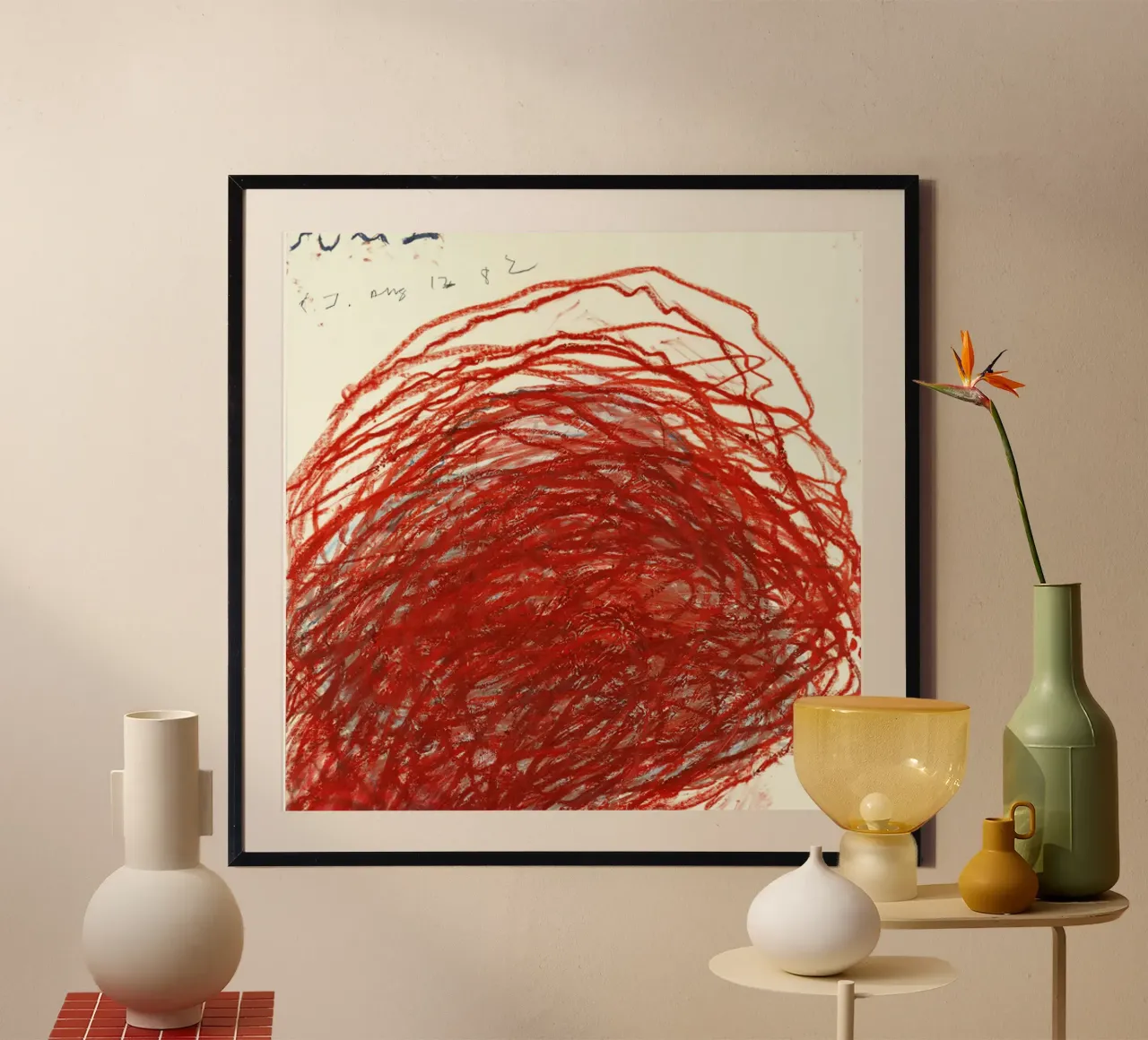 Cy Twombly Suma, 1982 poster con telaio in alluminio da coley