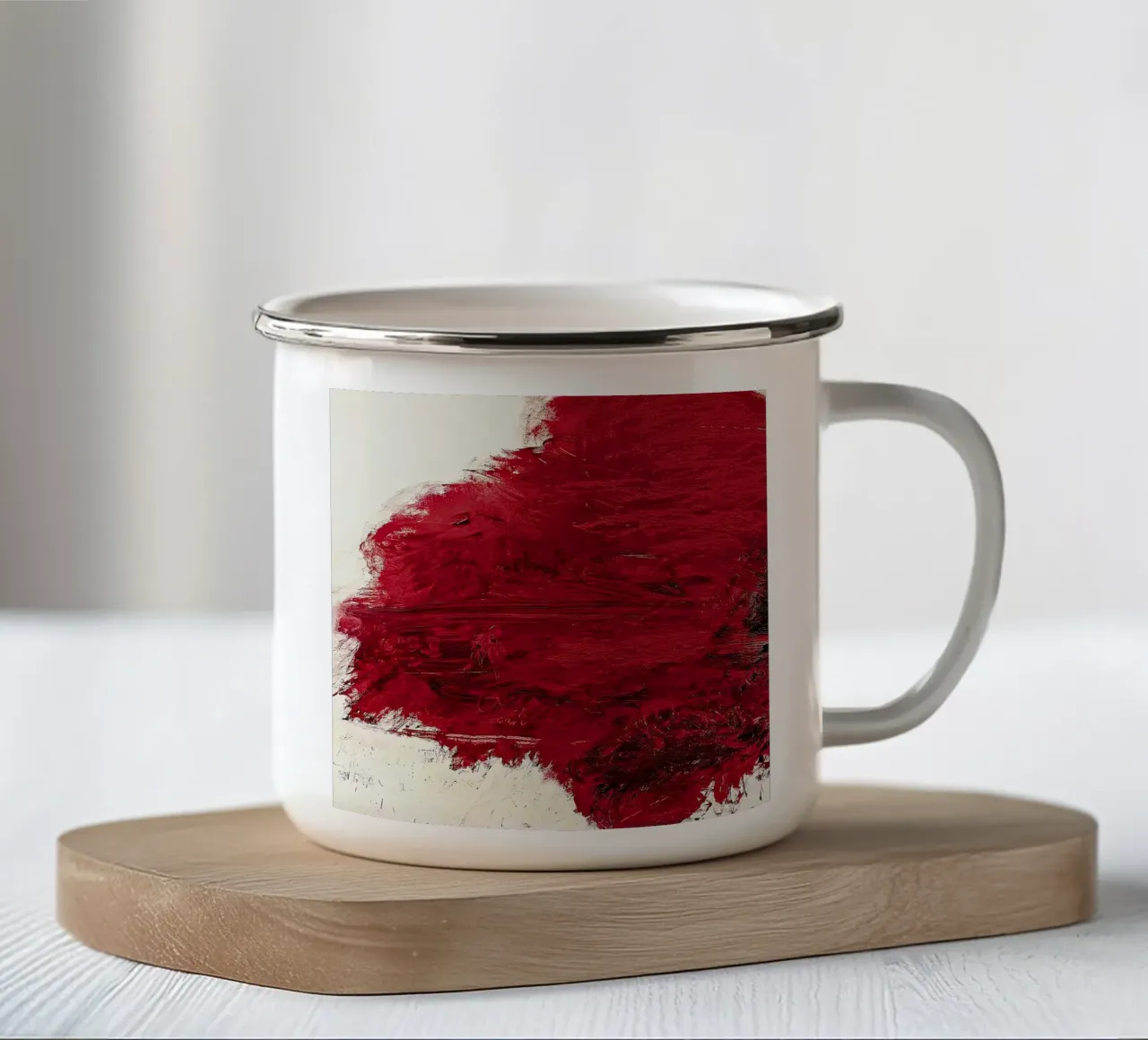 Cy Twombly Il fuoco che consuma tutto prima tazza in smalto da coley
