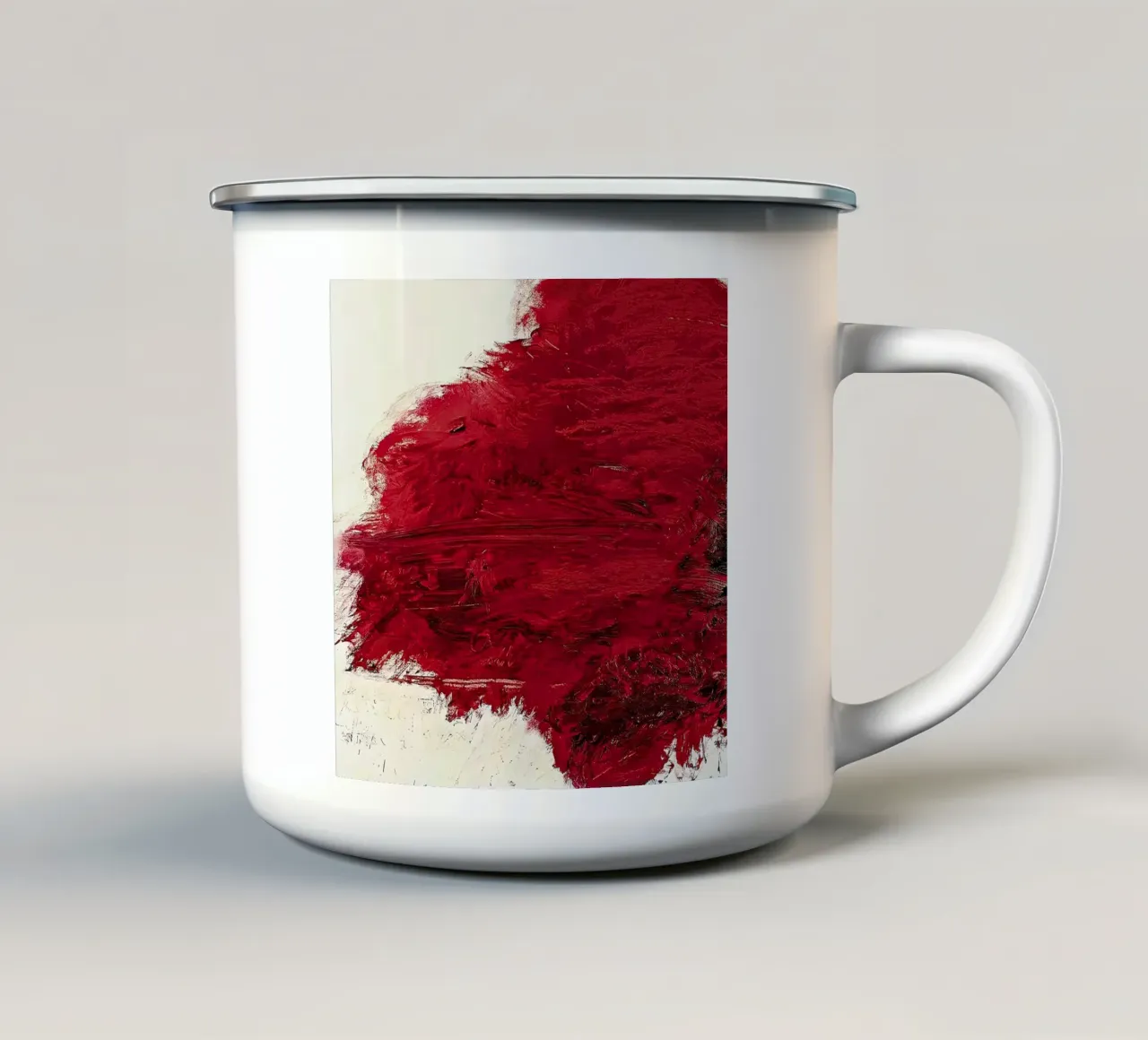 Cy Twombly Il fuoco che consuma tutto prima tazza in smalto da coley