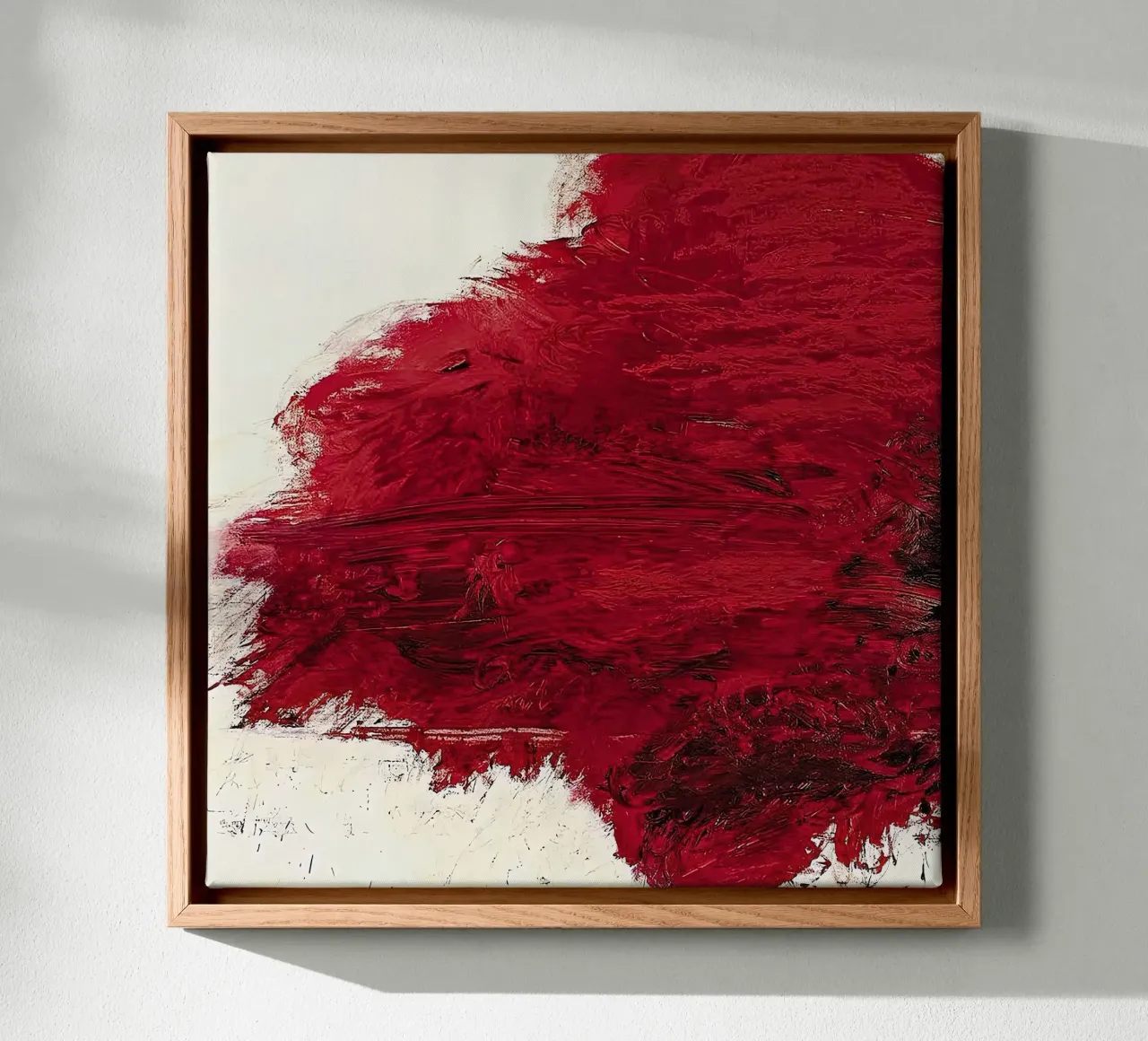 Cy Twombly Il fuoco che consuma tutto prima tela con Cornice a cassetta da coley