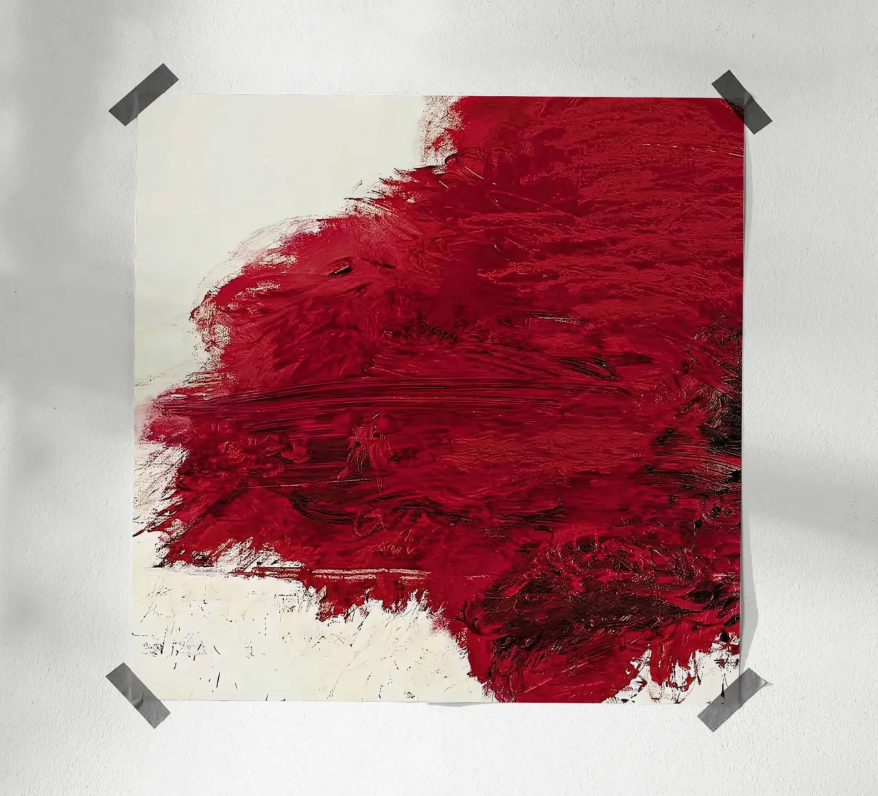 Cy Twombly Il fuoco che consuma tutto prima poster con telaio in plastica da coley