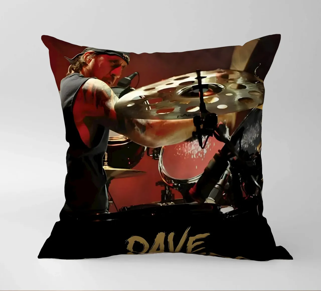 Dave Lombardo cuscino da Low poly art