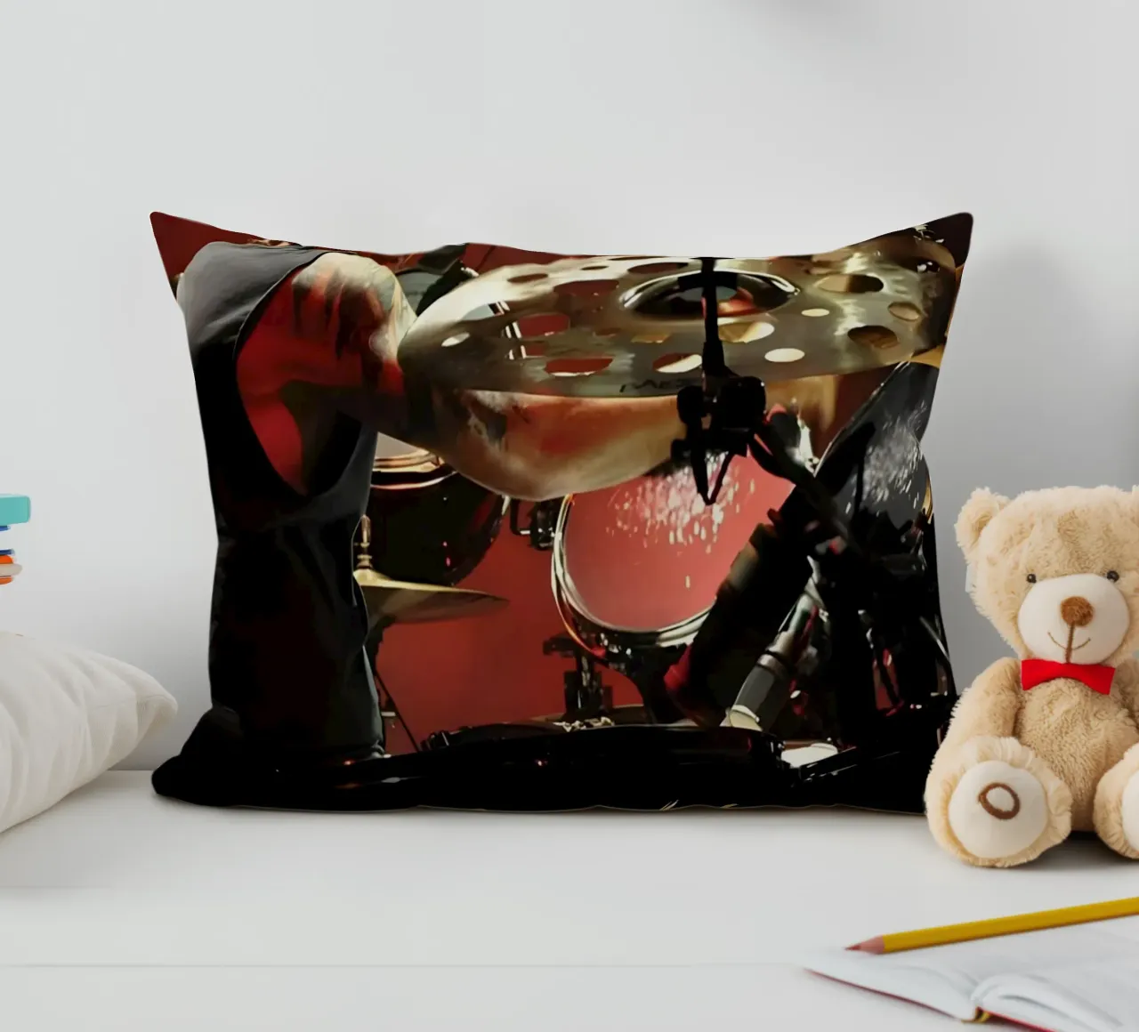 Dave Lombardo cuscino da Low poly art