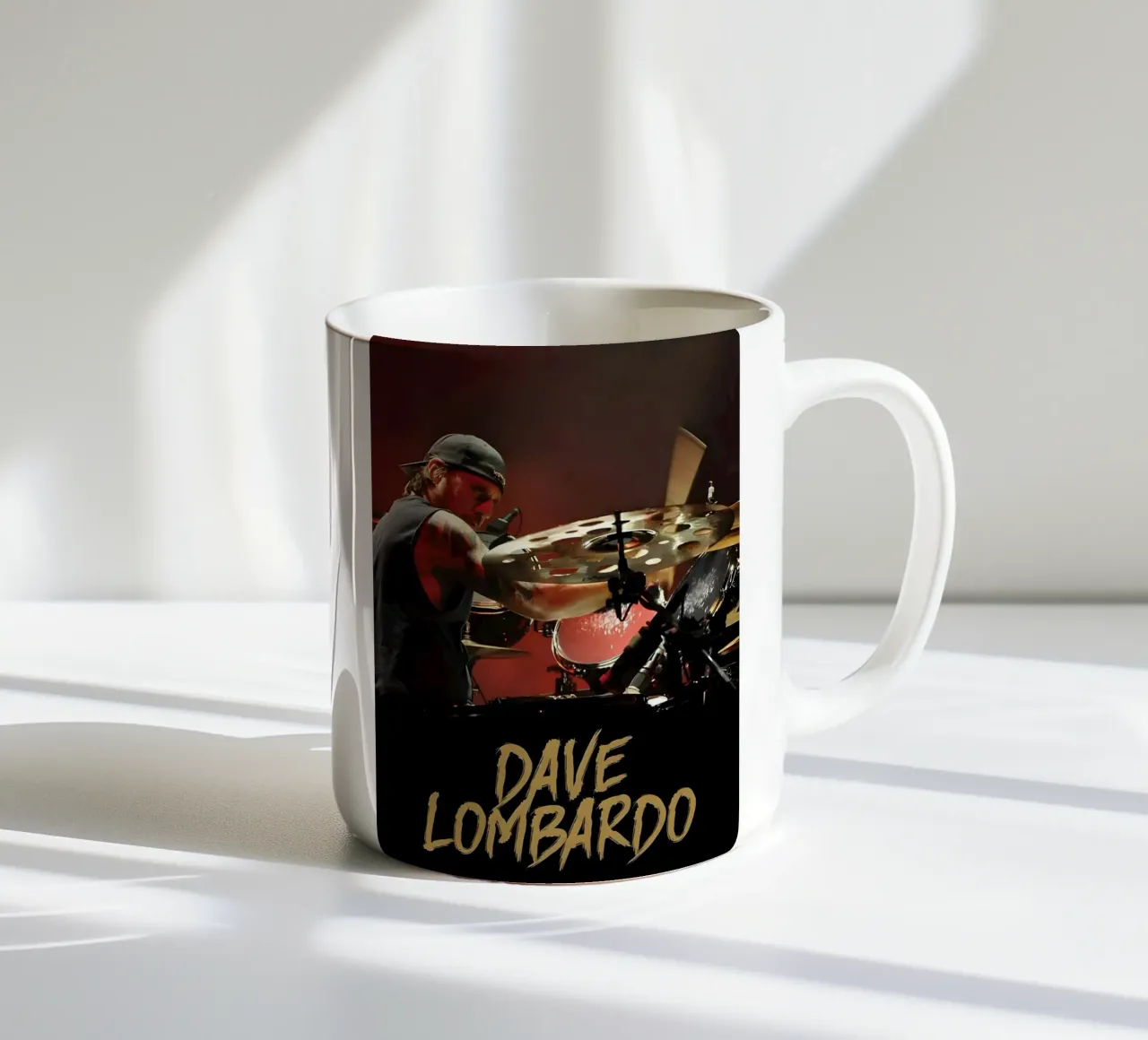Dave Lombardo tazza in ceramica da Low poly art