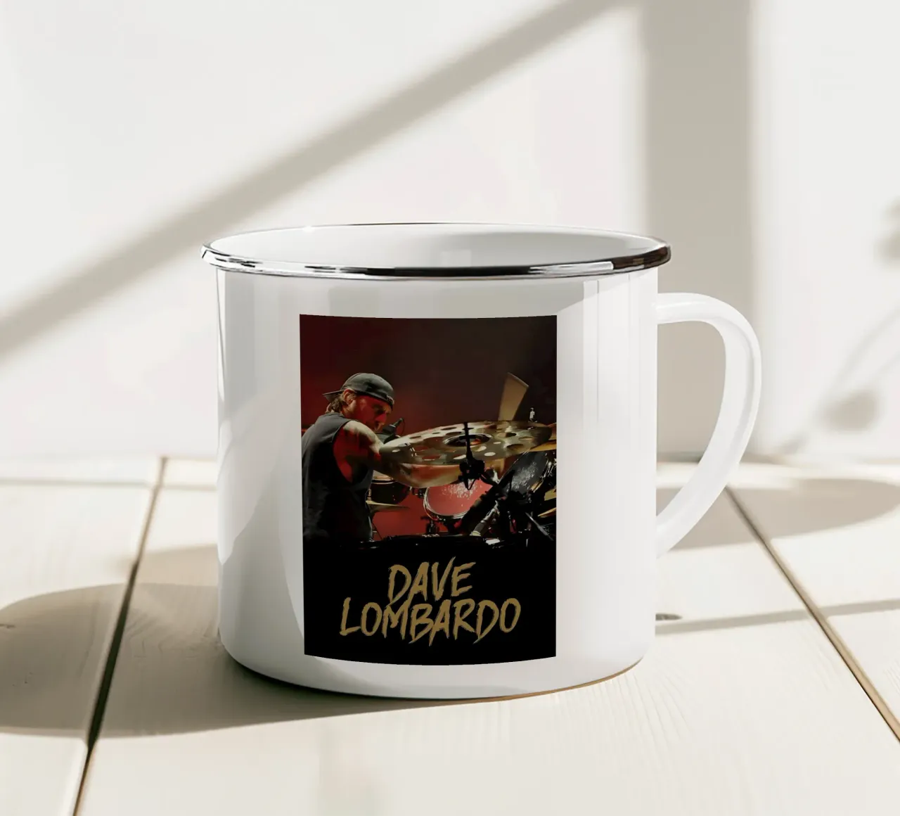 Dave Lombardo tazza in smalto da Low poly art