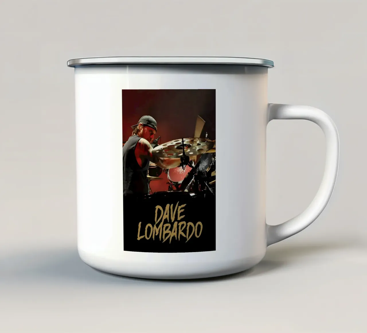 Dave Lombardo tazza in smalto da Low poly art