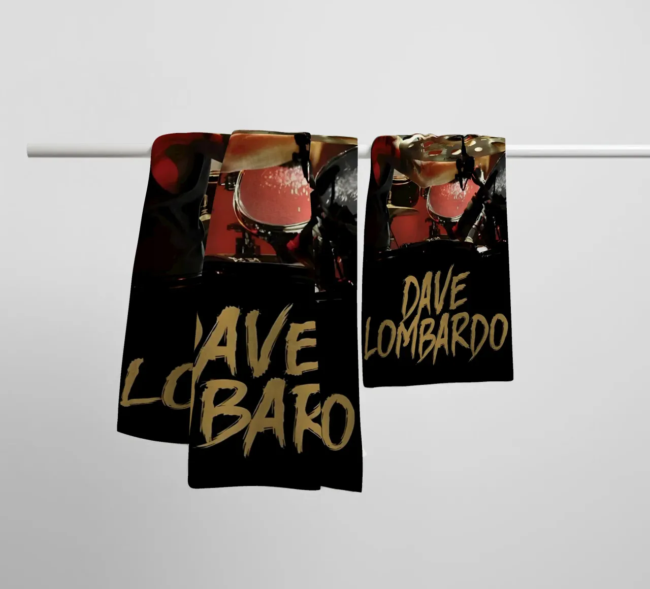 Dave Lombardo asciugamano da bagno da Low poly art